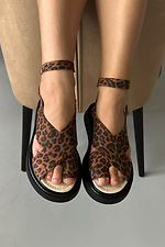 Women's Leopard Toe Sandals  4206175 photo №4
