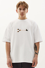 Weißes, übergroßes T-Shirt mit patriotischem Aufdruck GEN 9000175 Foto №1