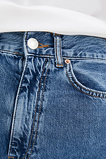 Blaue Jeansshorts mit hoher Taille  4009176 Foto №4