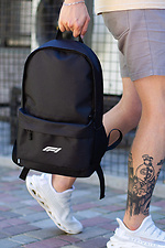 Men's Casual School Backpack With Print F1White Black Without 8055176 photo №1