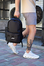 Men's Casual School Backpack With Print F1White Black Without 8055176 photo №2