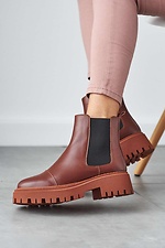 Brown leather winter boots  8019177 photo №3