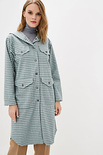 Autumn checkered cashmere trench coat 271804 with large pockets Garne 3037178 photo №1