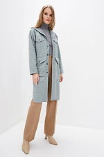 Autumn checkered cashmere trench coat 271804 with large pockets Garne 3037178 photo №2