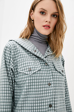 Autumn checkered cashmere trench coat 271804 with large pockets Garne 3037178 photo №4