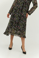 Шифонова сукня міді з воланом та довгими рукавами Garne 3039180 фото №5