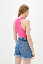Jeansowe szorty z wysokim stanem z falbaną  4009180 zdjęcie №3