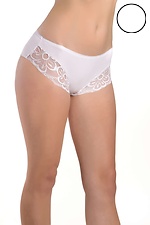 White mid-rise lace panties ORO 2027181 photo №1