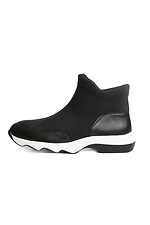 Черные спортивные ботинки с белой платформой  4205181 фото №1