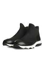 Черные спортивные ботинки с белой платформой  4205181 фото №3