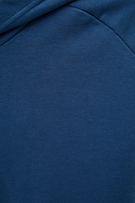 Blue cotton sweatshirt with hood GEN 8000181 photo №4