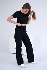 Gerade Damenhose COTON TWILL Schwarz Teamv 8034181 Foto №2