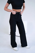 Gerade Damenhose COTON TWILL Schwarz Teamv 8034181 Foto №3