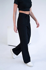 Gerade Damenhose COTON TWILL Schwarz Teamv 8034181 Foto №4