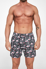 Men's cotton boxer shorts with bright print Cornette 2026182 photo №1