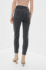 Szare jeansy skinny ze stretchem z wysokim stanem  4009182 zdjęcie №3