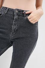 Серые стрейчевые джинсы скинни высокой посадки  4009182 фото №4
