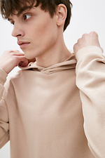 Beige cotton sweatshirt with hood GEN 8000182 photo №4