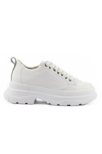 Plateau-Sneaker aus weißem Leder für Damen  8018182 Foto №5