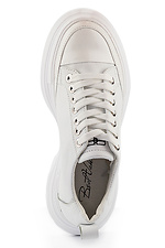 Plateau-Sneaker aus weißem Leder für Damen  8018182 Foto №6