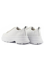 Women's white leather platform sneakers  8018182 photo №7