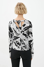 Серая блуза SHARM 1006 из софта с завязками на спине Garne 3038183 фото №3
