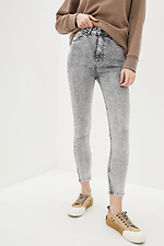 High Rise Gray Stretch Skinny Jeans  4009183 photo №1