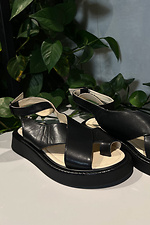 Women's black toe sandals  4206183 photo №3