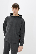 Gray cotton sweatshirt with hood GEN 8000183 photo №1