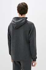 Gray cotton sweatshirt with hood GEN 8000183 photo №3
