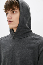 Gray cotton sweatshirt with hood GEN 8000183 photo №4