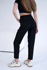 Halbtaillierte Damenhose MOM COTON TWILL Schwarz Teamv 8034183 Foto №6