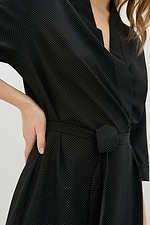 Short silk wrap dressing gown with belt Garne 3039184 photo №3