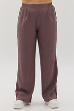 Прямые класические штаны коричневого цвета Garne 3041184 фото №6