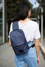 Синій рюкзак SLING на одне плече з зовнішньою кишенею STWR 3500184 фото №1