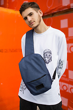 Blue SLING one-shoulder backpack with external pocket STWR 3500184 photo №2