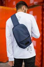 Blue SLING one-shoulder backpack with external pocket STWR 3500184 photo №6