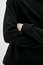 Black cotton sweatshirt with hood GEN 8000184 photo №4
