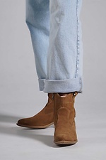 Übergangszeitliche Wildlederstiefel mit Absatz.  4207185 Foto №2