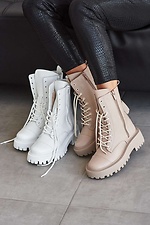 White leather winter boots  8019185 photo №2
