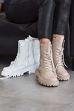 White leather winter boots  8019185 photo №3
