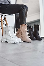 White leather winter boots  8019185 photo №4