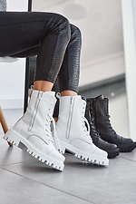 White leather winter boots  8019185 photo №5