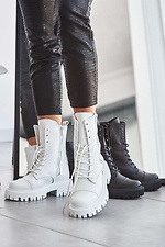 White leather winter boots  8019185 photo №6