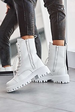 White leather winter boots  8019185 photo №9
