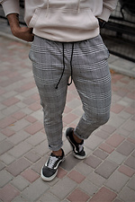 Checked drawstring chinos Without 8048185 photo №4