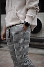 Checked drawstring chinos Without 8048185 photo №7
