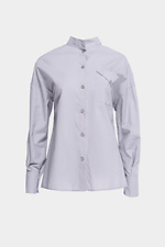 Cotton women's shirt VALETTA with puffed sleeves on the cuffs and a high collar Garne 3040186 photo №6