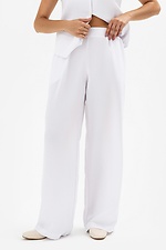Прямі класичні штани білого кольору Garne 3041186 фото №1