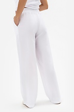 Прямые класические штаны белого цвета Garne 3041186 фото №5